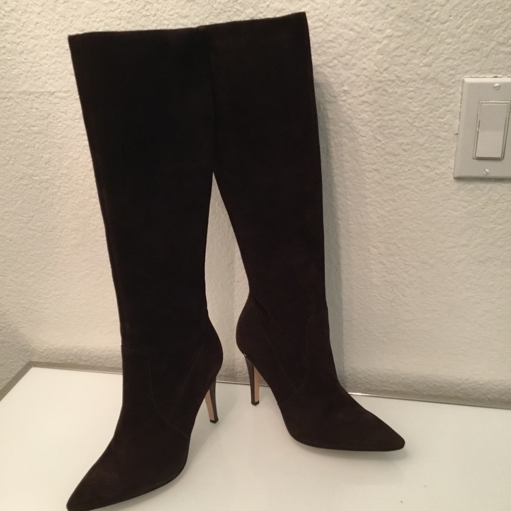 NWB VIA SPIGA Chocolate brown suede tall boots
